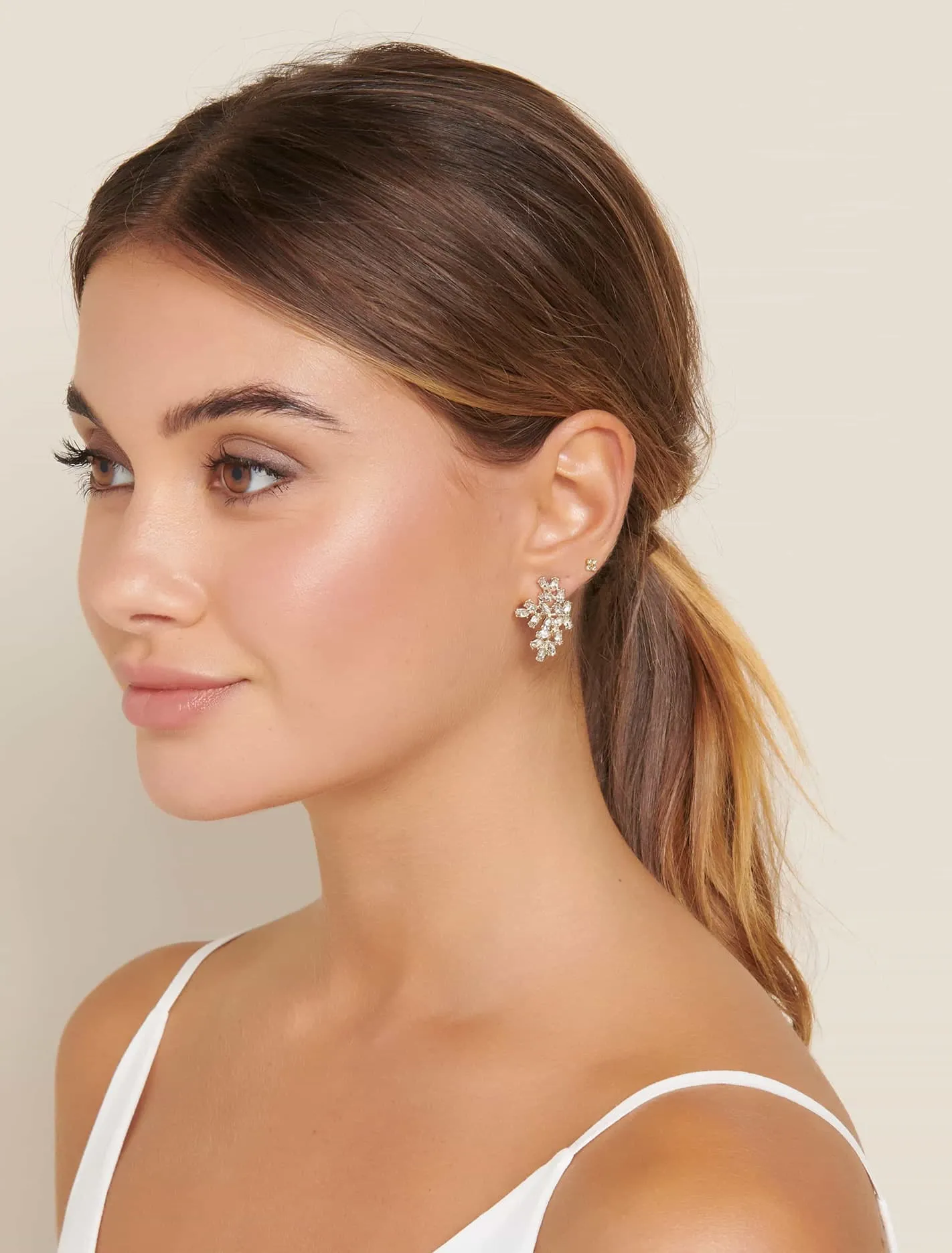 Paisley Large Cluster Stud Earrings