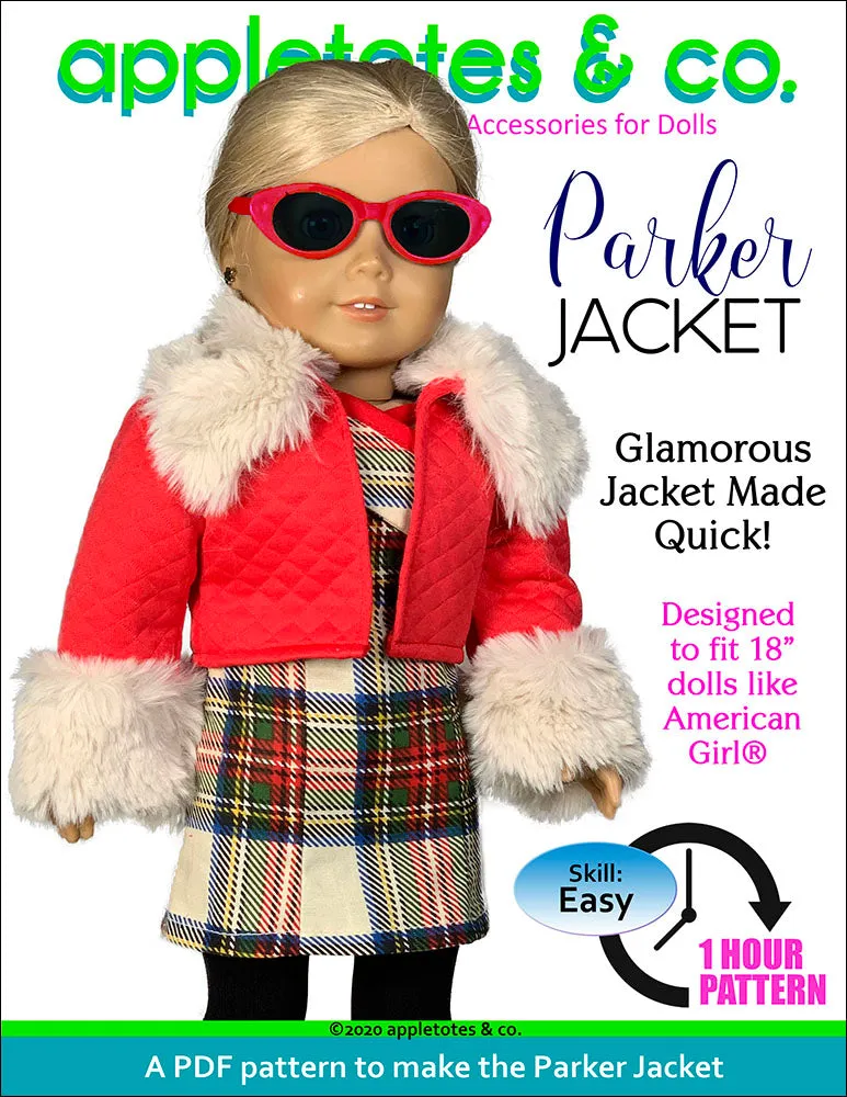 Parker Jacket 18 Inch Doll Sewing Pattern