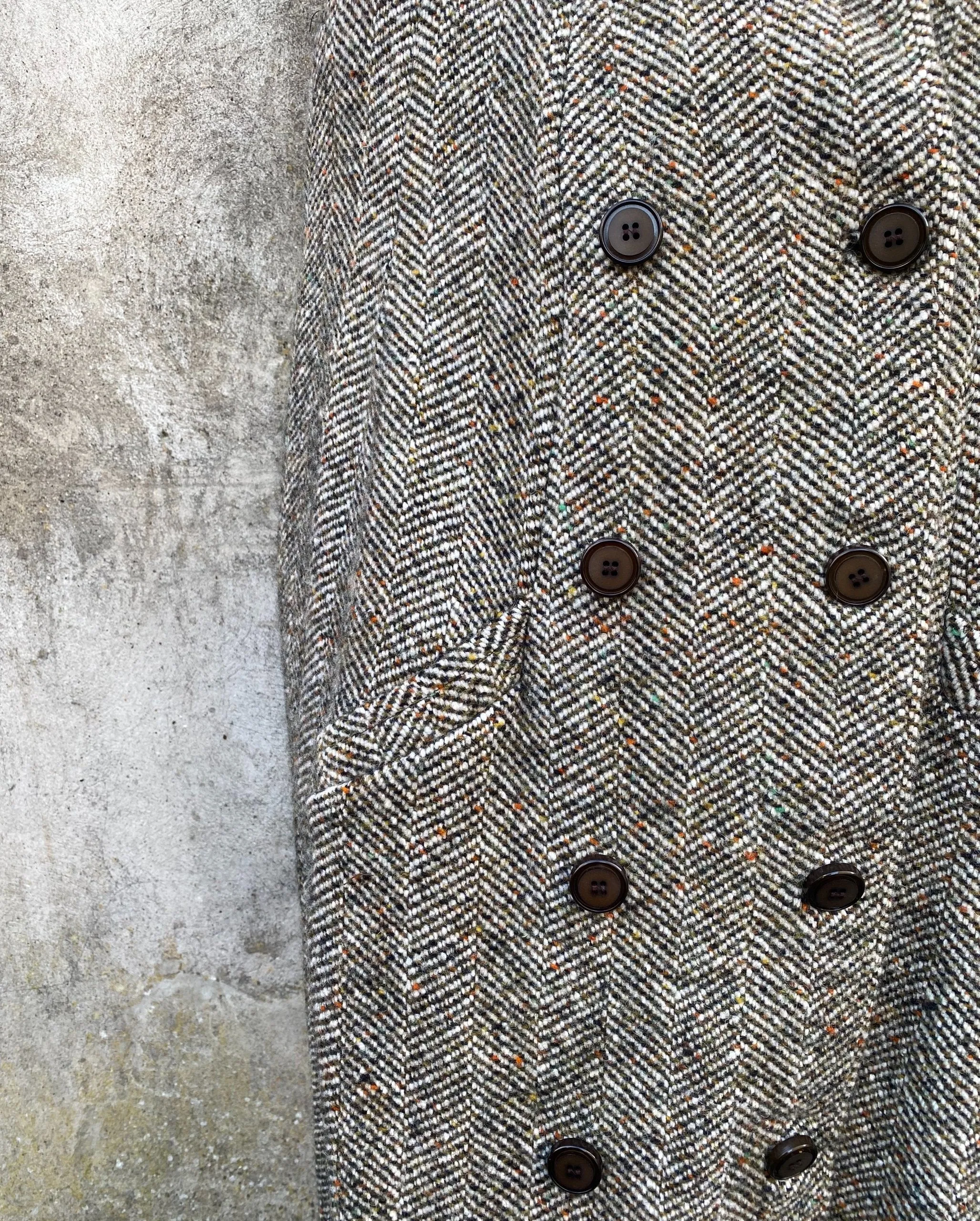 Polished 1960/70s Tweed Double-Breasted Cape