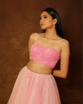 Rose Pink Dandelion Bustier