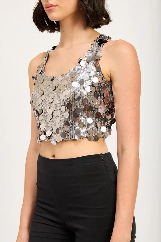 SEQUIN RACER BACK TOP