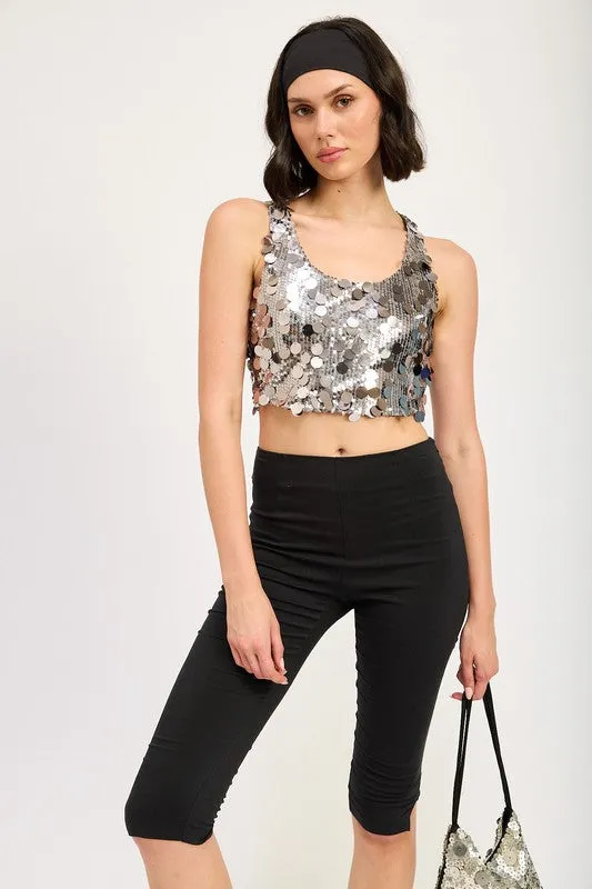 SEQUIN RACER BACK TOP