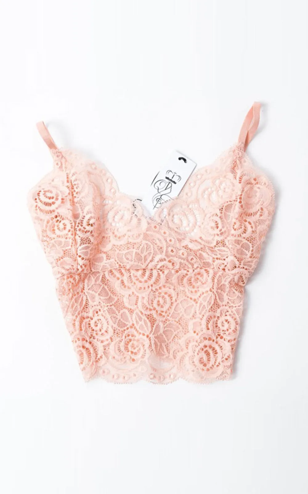 Strappy Apricot Lace Bralette