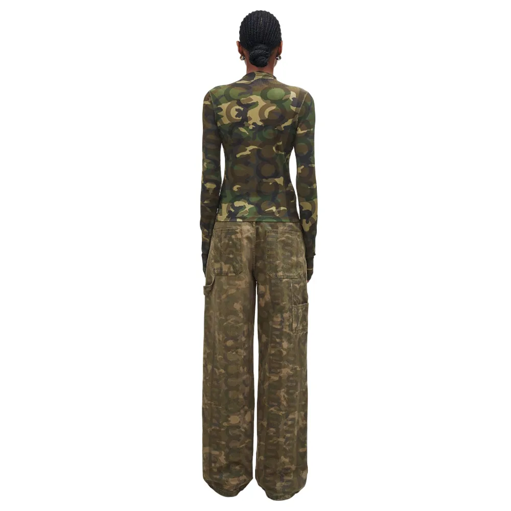 THE CAMO SHEER LONG SLEEVE