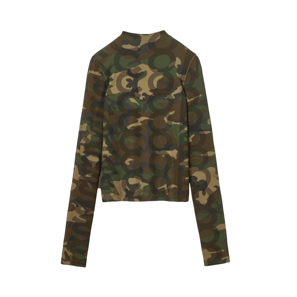 THE CAMO SHEER LONG SLEEVE