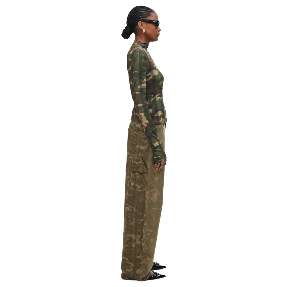 THE CAMO SHEER LONG SLEEVE