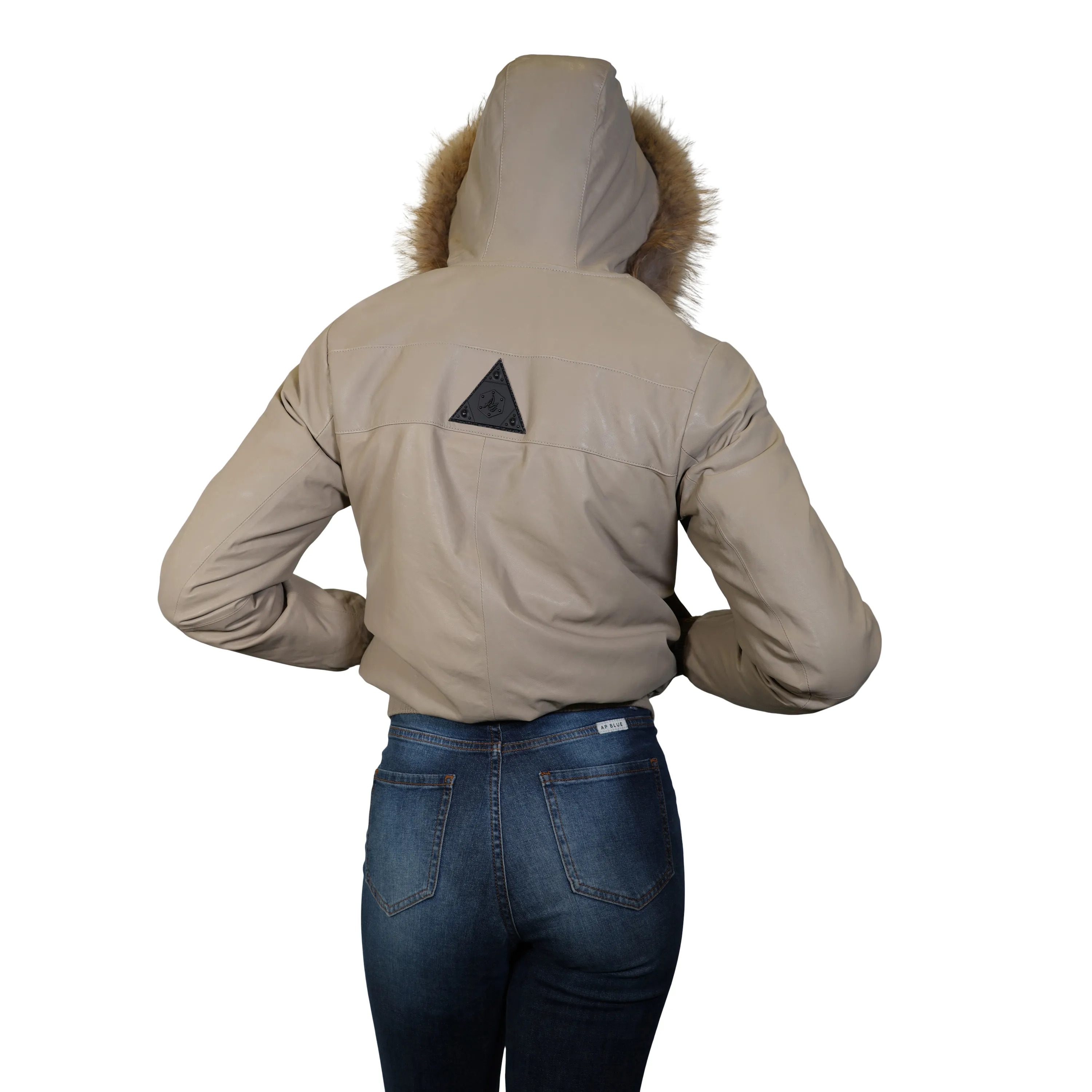 Women's Butter Cream Elegance Leather Jacket